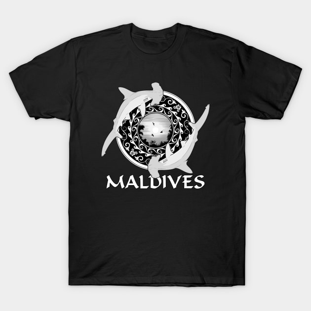 Maldives Hammerhead sharks T-Shirt by NicGrayTees